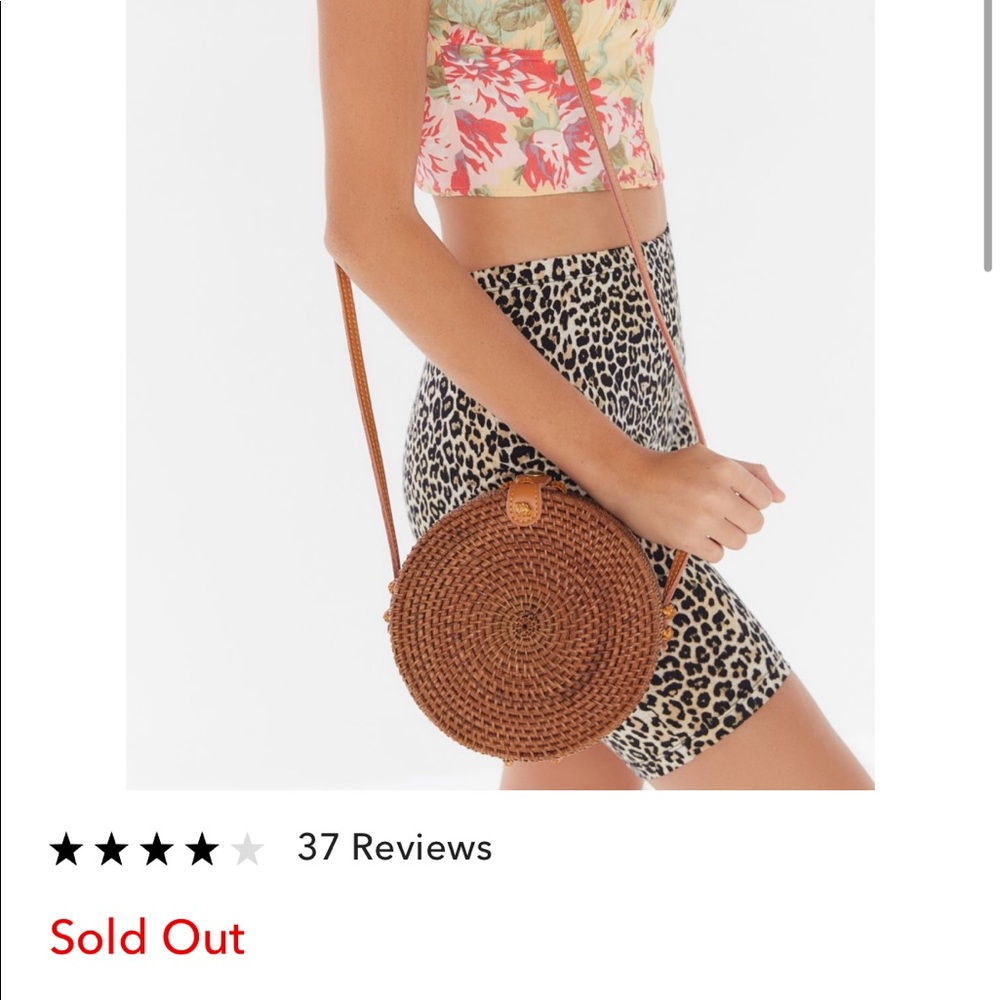 Urban Outfitters Circle Straw Crossbody Bag